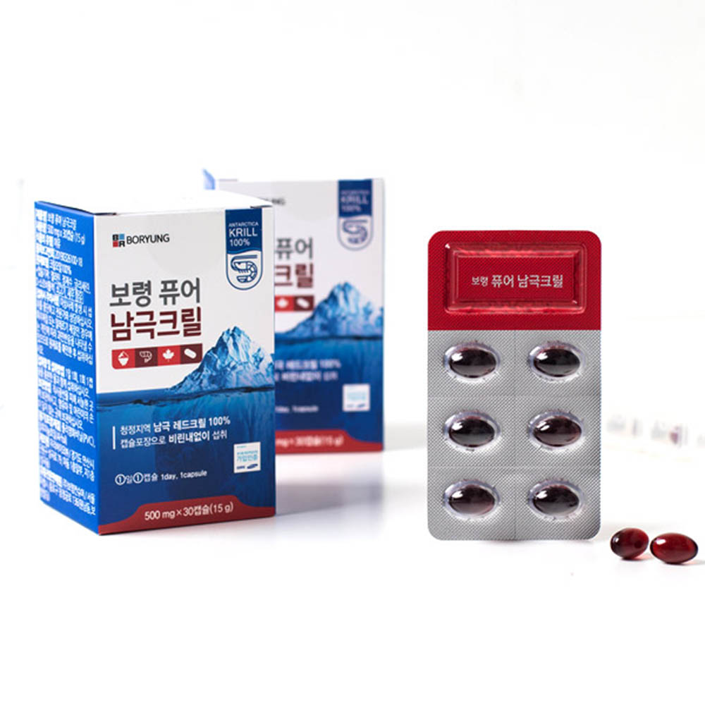 보령 퓨어 남극 크릴오일 500ml 30캅셀(1개월분)