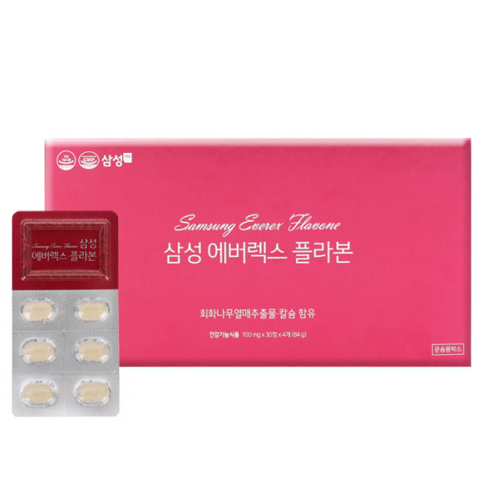 삼성에프앤비 에버렉스 플라본 700mg x 30정 x 4개