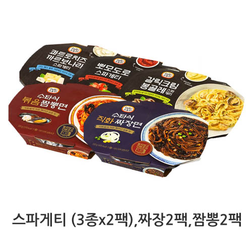 쉐프스토리 스파게티,짜장,짬뽕 5종(각2팩) 총 10팩