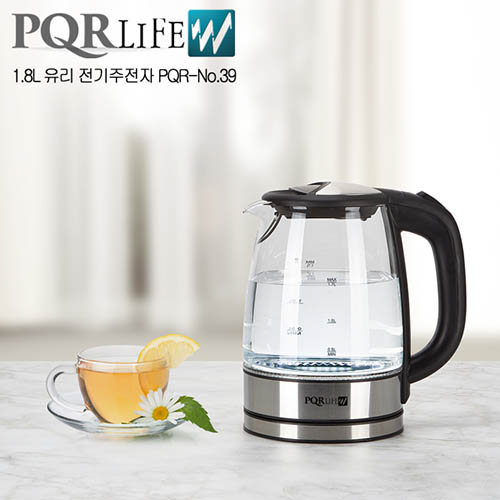 [PQRLIFE피큐알] 1.8L 유리 전기주전자 PQR-No.39