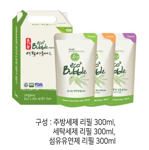 [에코버블] 주방&세탁용품 3종 세트