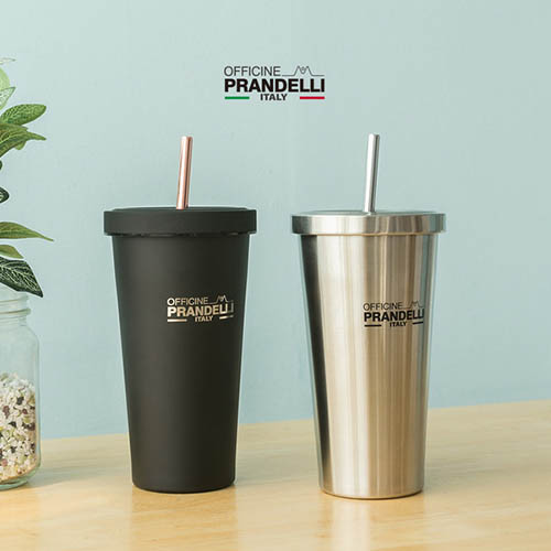 프란델리 스텐 텀블러 16oz 500ml (뚜껑 2 in 1)실버/블랙