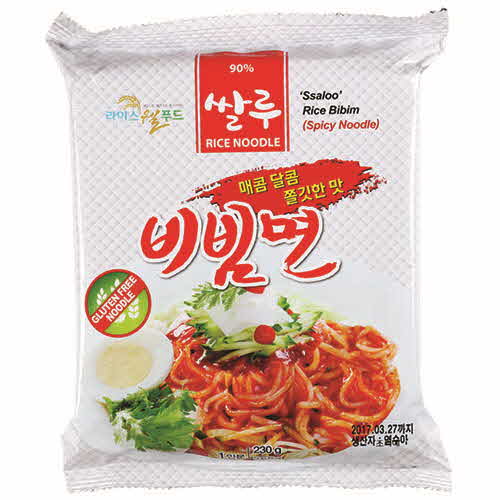 쌀루면 비빔면 RICE NOODLE Hot paste Bibim/12봉지