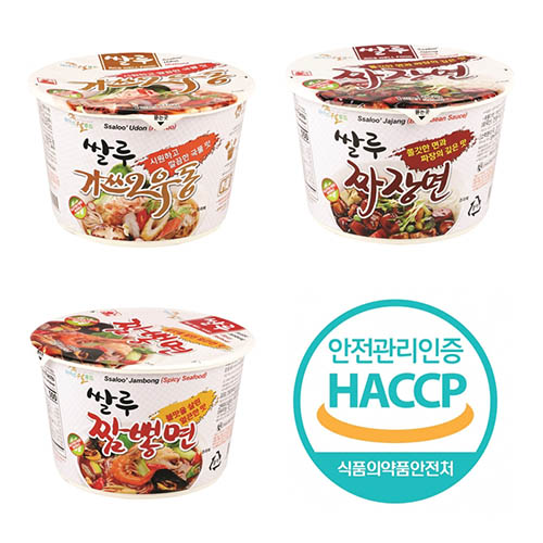 쌀루면 세트상품[가쓰오우동(4CUP)+짜장면(4CUP)+짬뽕면(4CUP)]
