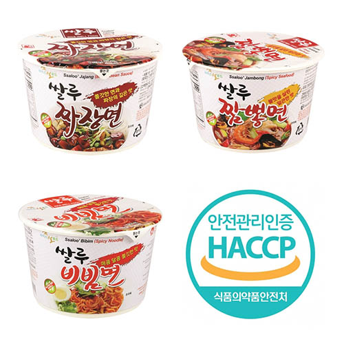 쌀루면 세트상품[짜장면(4CUP)+짬뽕면(4CUP)+비빔면(4CUP)]
