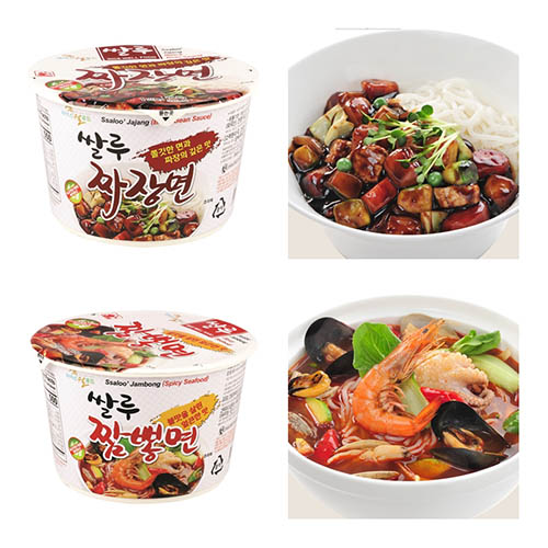 쌀루면 세트상품[짜장면(6CUP)+짬뽕면(6CUP)]