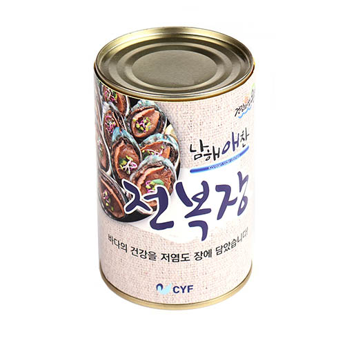전남완도 저염식 특허간장 남해애찬 전복장캔400g