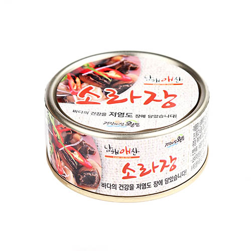 전남완도 저염식 특허간장 남해애찬 소라장캔100g