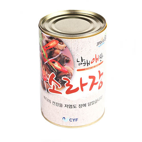 전남완도 저염식 특허간장 남해애찬 소라장캔400g