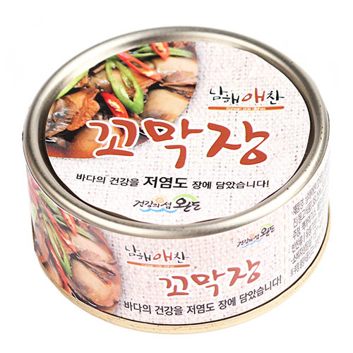 전남완도 저염식 특허간장 남해애찬 꼬막장캔100g