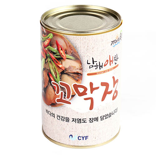 전남완도 저염식 특허간장 남해애찬 꼬막장캔400g