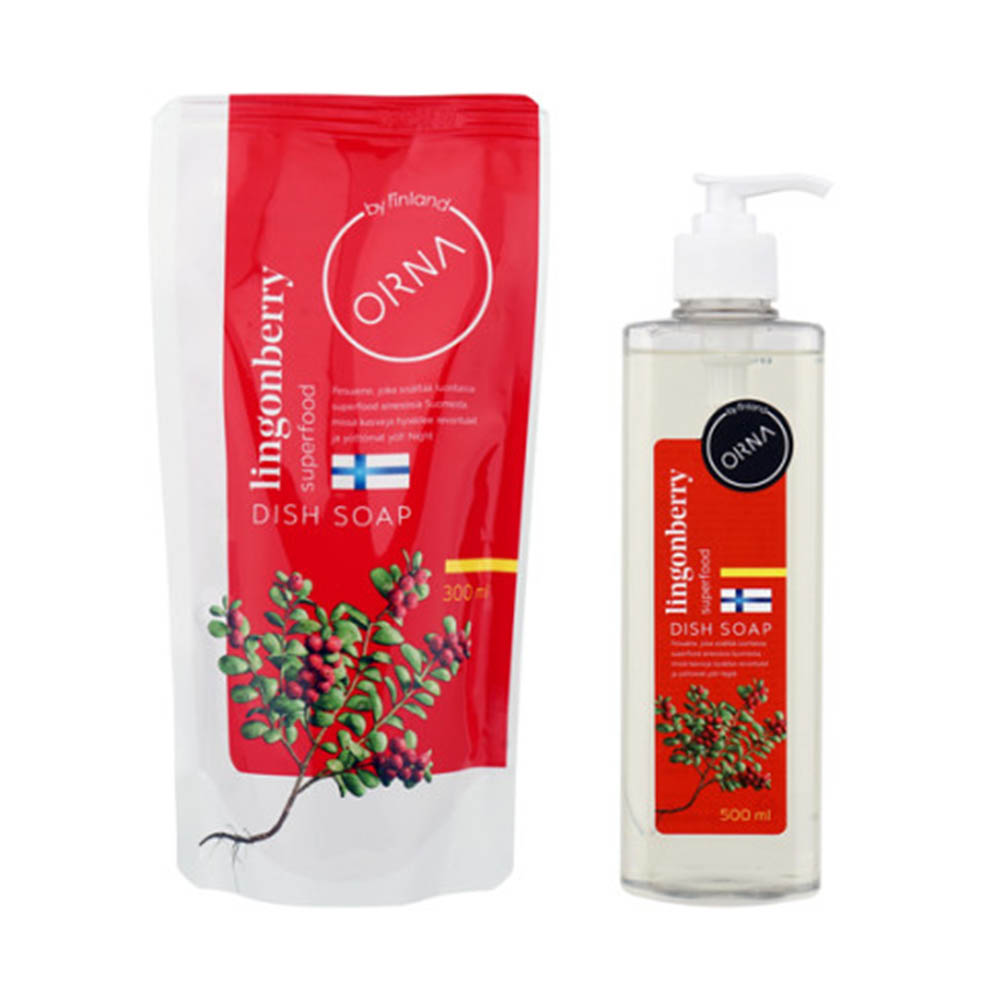 오르나 천연성분 주방세제 세트 (용기500ml+파우치300ml)