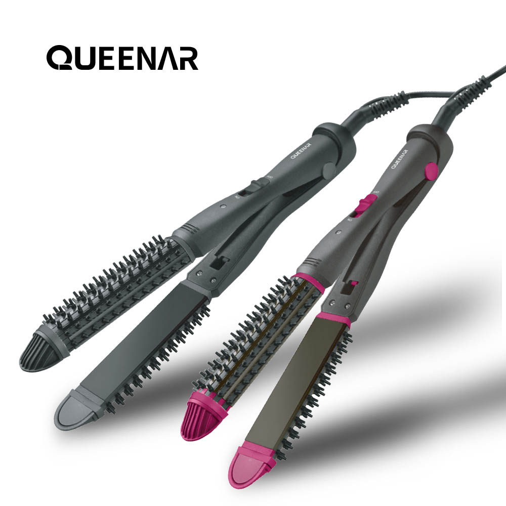 퀸나 니트로 2IN1 헤어롤 고데기 QNCL-7000B, QNCL-7000S (블랙, 핑크)