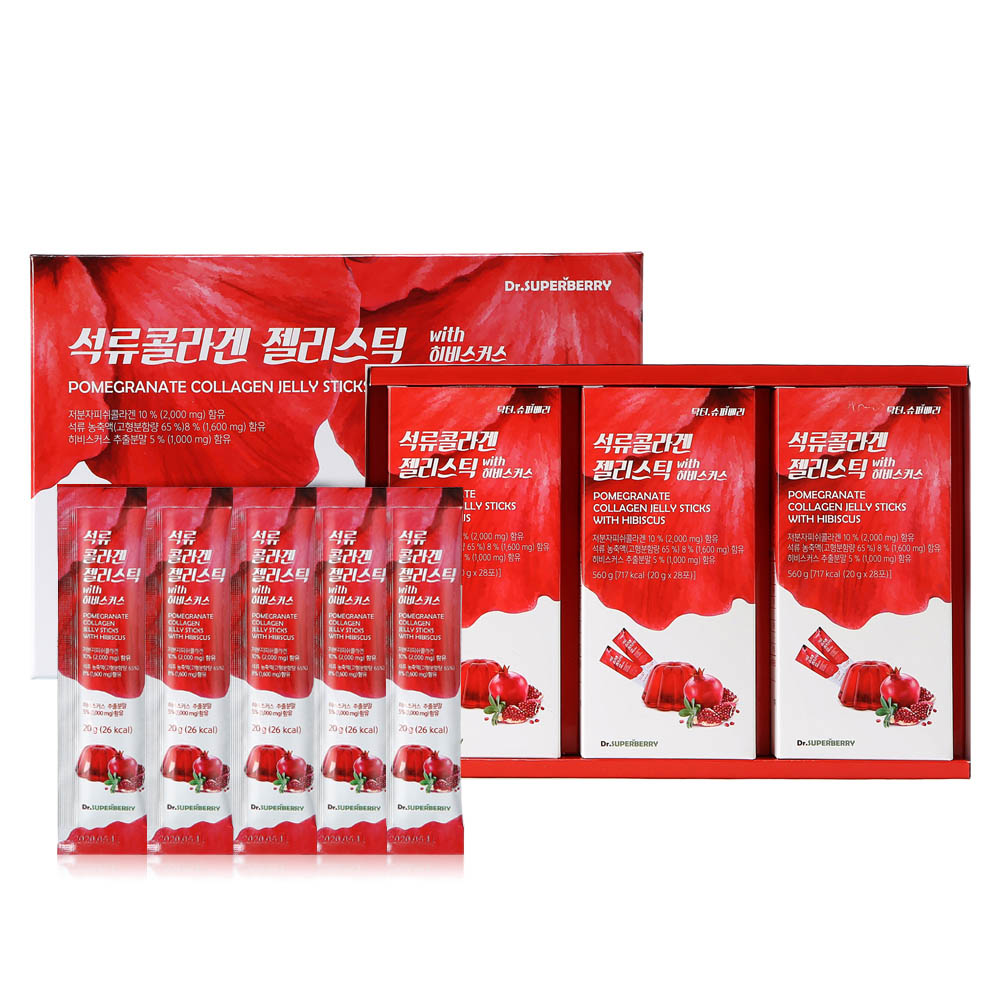 닥터슈퍼베리 석류 콜라겐 젤리스틱 with 히비스커스20g*84ea(3개월분)