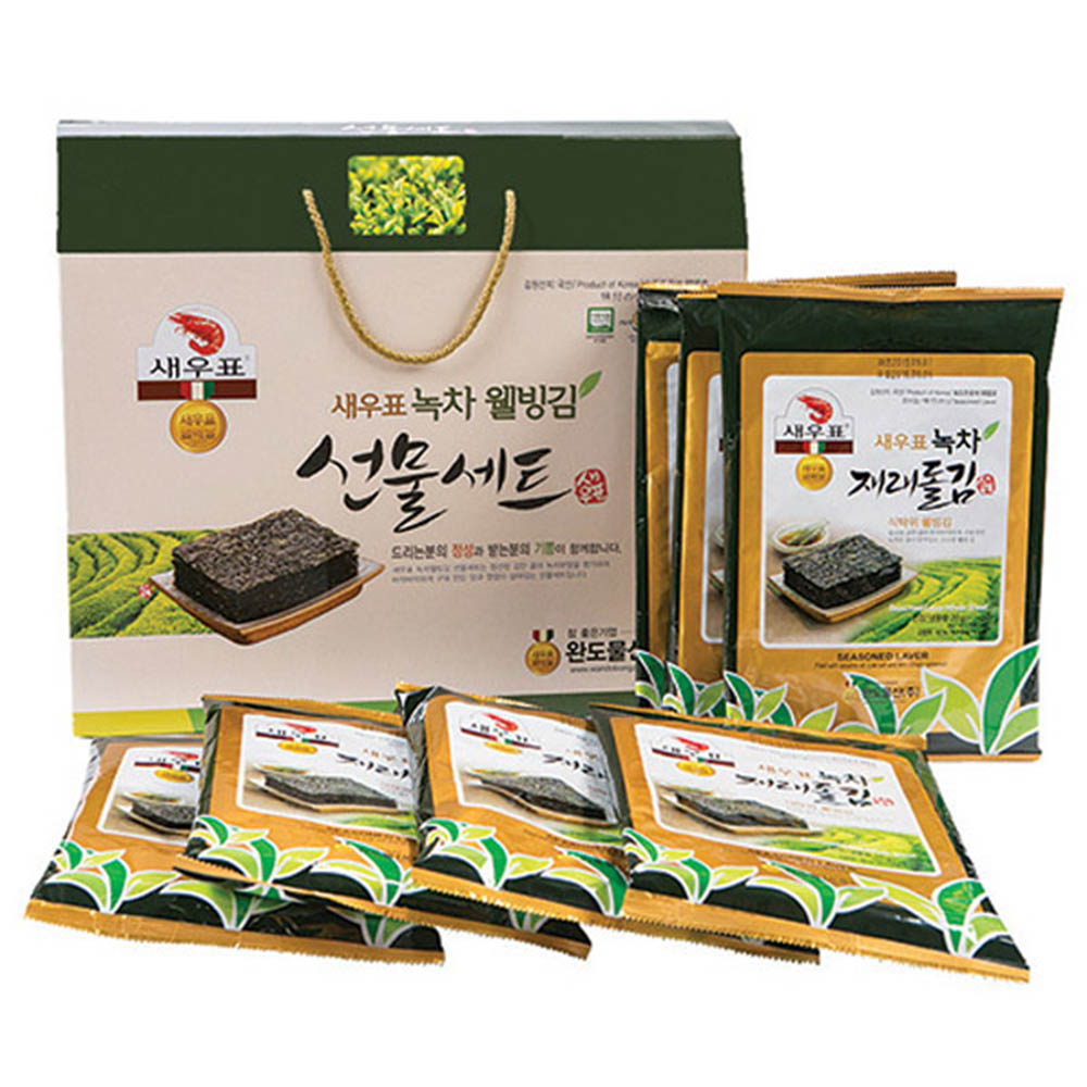 [새우표] 녹차웰빙 전장김 선물세트(GS-03)