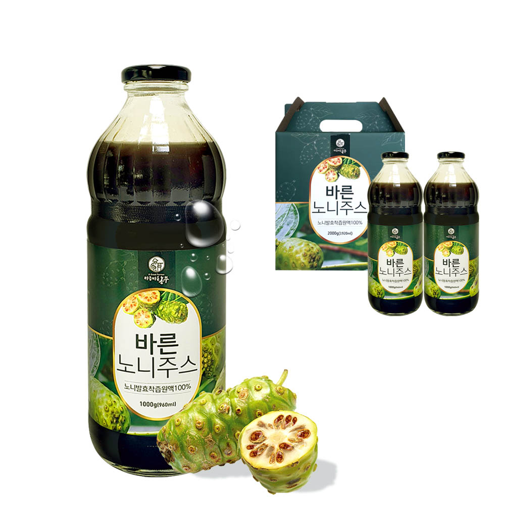 마음바른농부 바른노니쥬스 선물세트 960ml x 2개