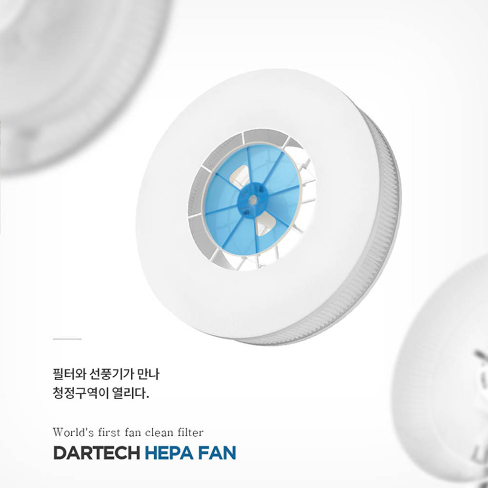 집에 있는 선풍기에 부착해서 사용하는 다르텍 공기청정 헤파팬 (선풍기 공기청정기)