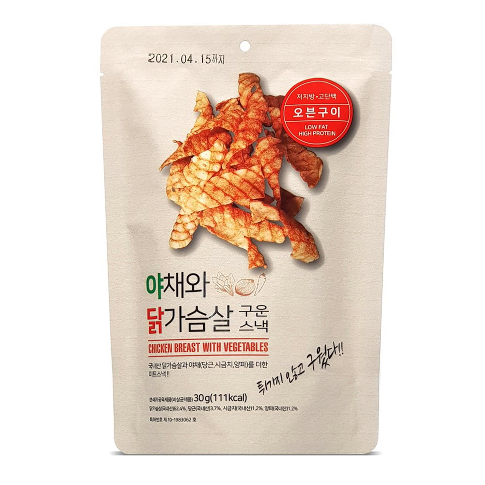 야채와 닭가슴살 구운 스낵 30g * 5봉
