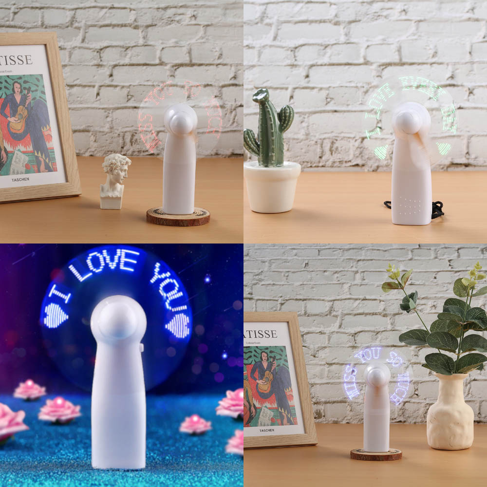 LED 메시지 핸디 휴대용 미니 선풍기