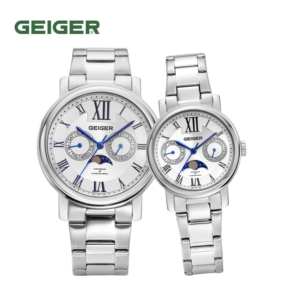 가이거 문페이즈 메탈시계 GE8025WS