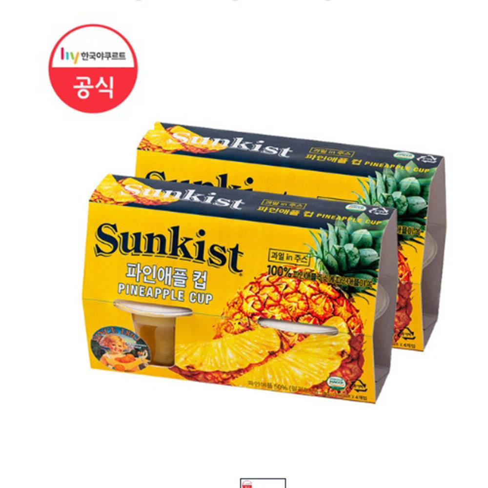 [썬키스트] 프레쉬컷 과일 in 주스 파인애플컵(12EA)