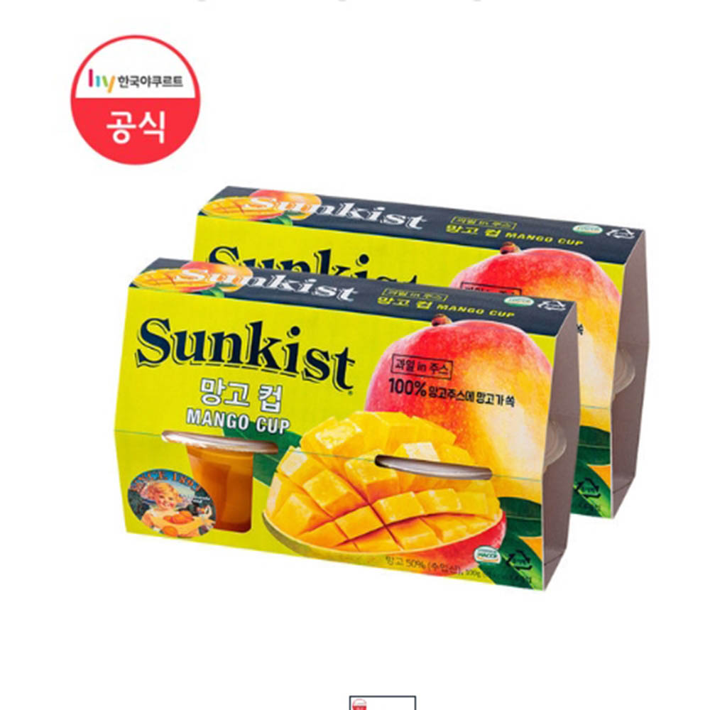 [썬키스트] 프레쉬컷 과일 in 주스 망고컵(12EA)