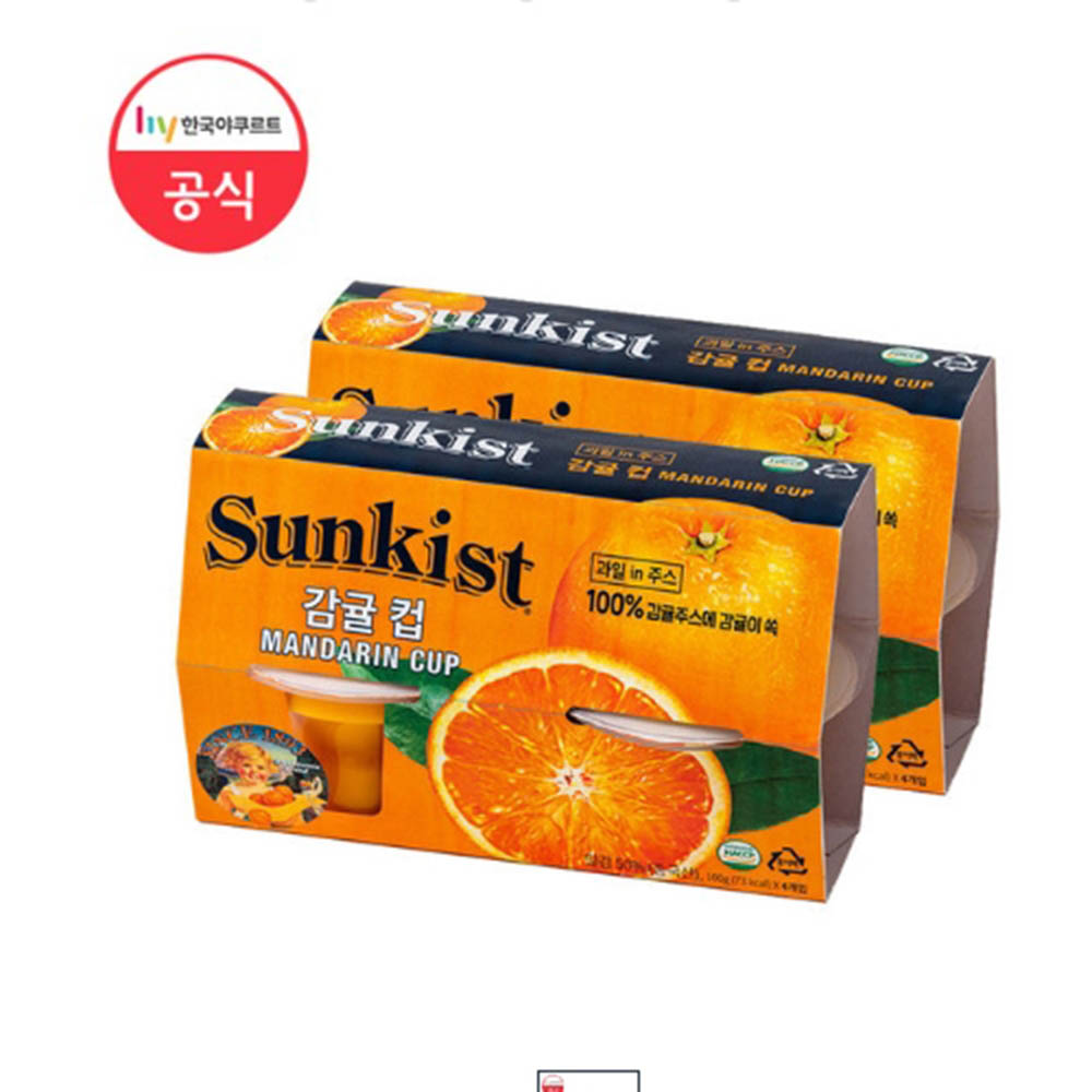 [썬키스트] 프레쉬컷 과일 in 주스 감귤컵(12EA)