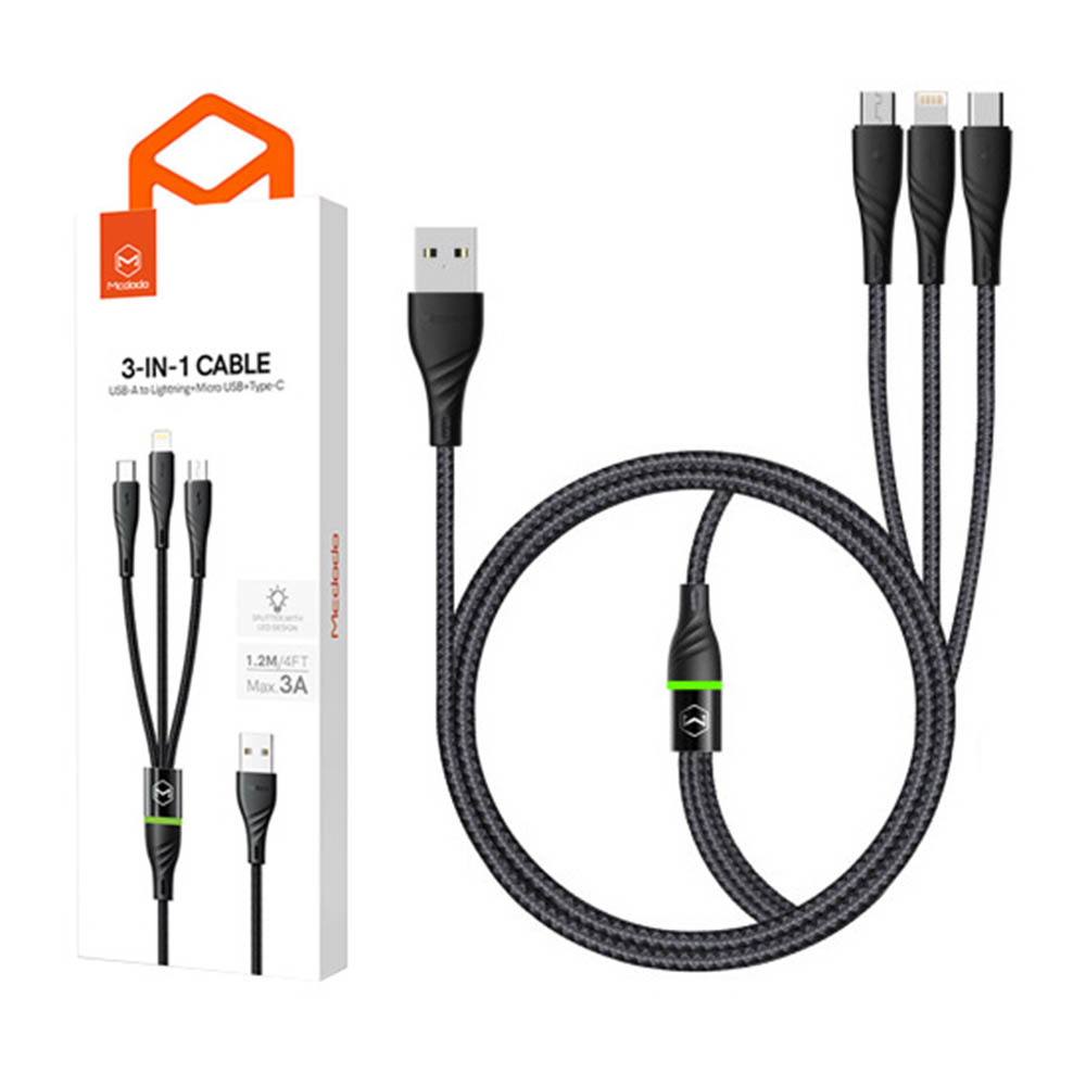 맥도도  LED 3in1 충전케이블