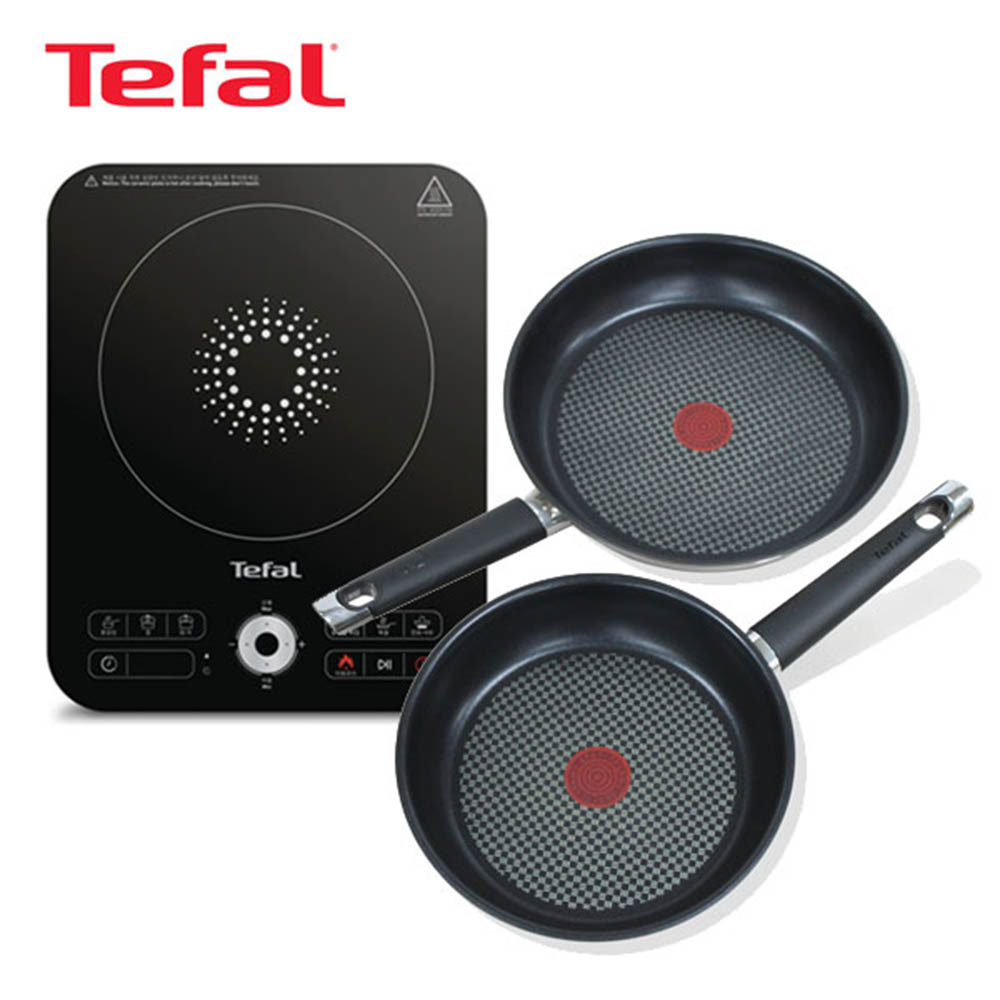 [테팔] 스피디 1구 인덕션 레인지+이모션 프라이팬 24cm+28cm IH7218EM48