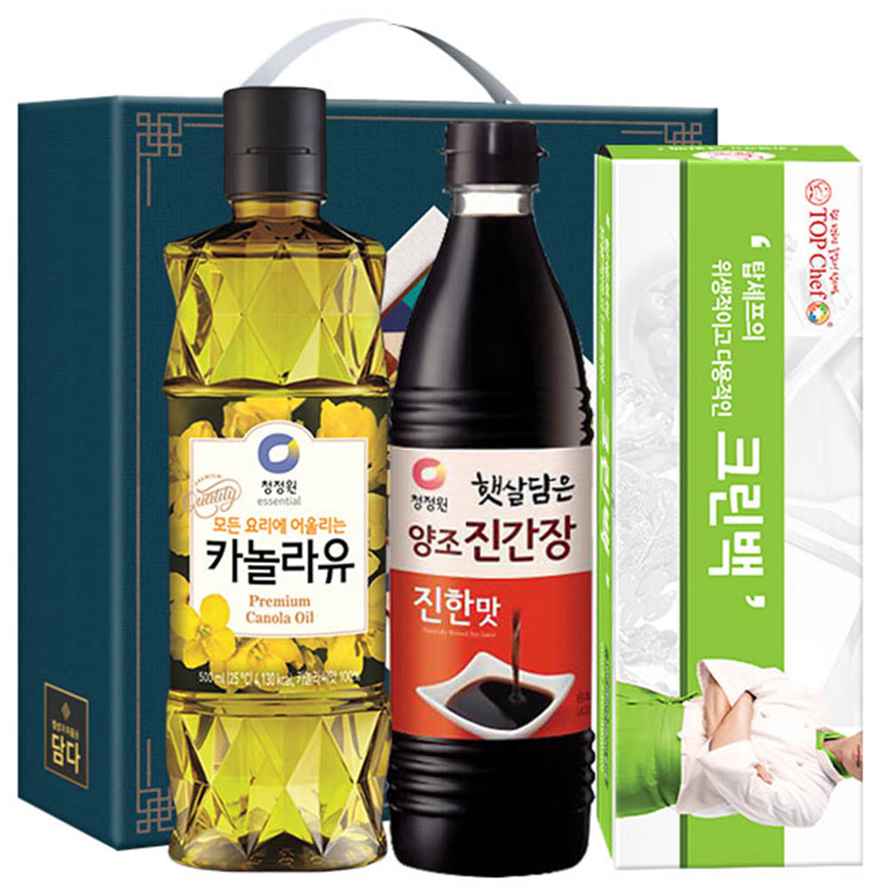 청정원 카놀라유 진간장 크린백(3종)