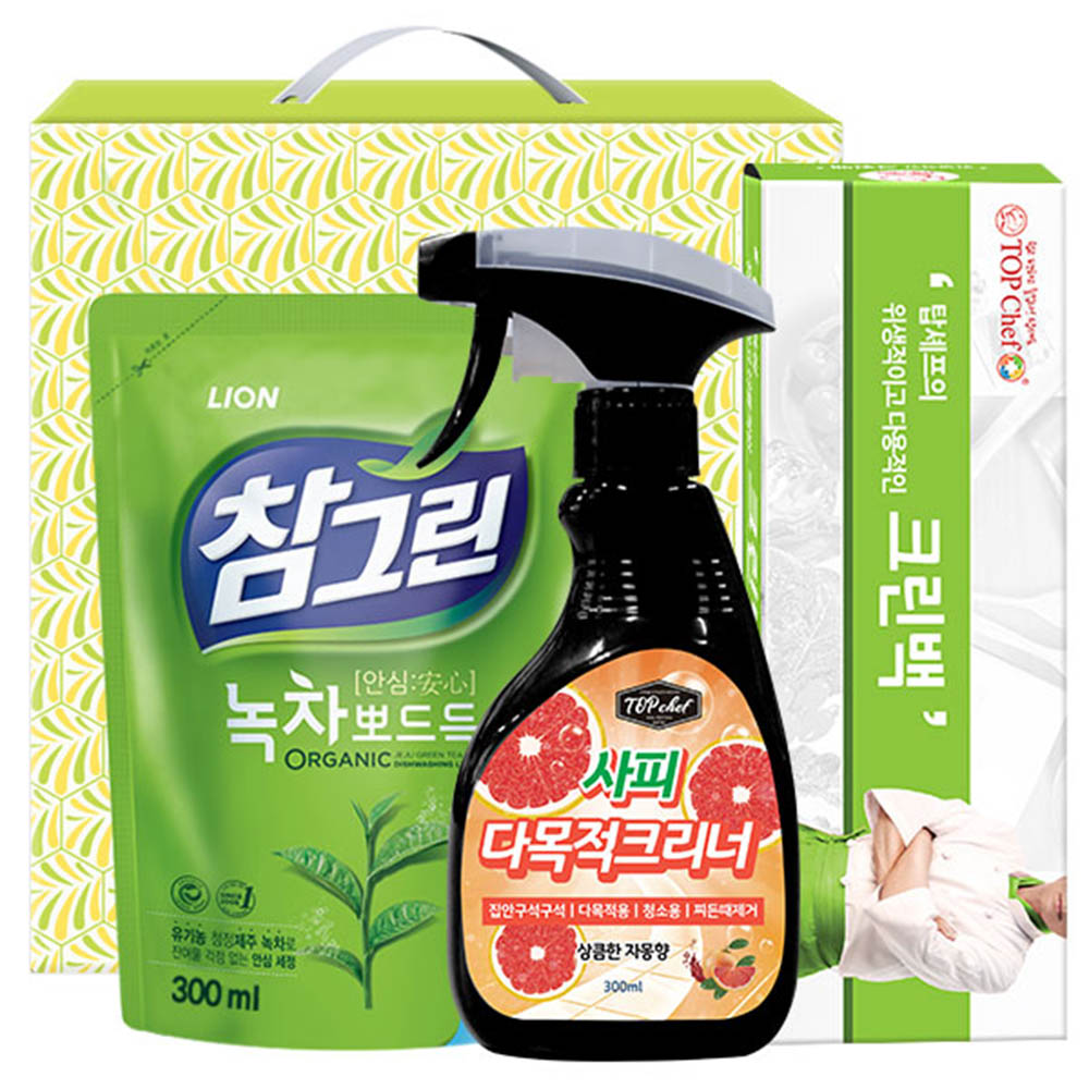 참그린녹차300리필 사피다목적크리너 크린백(3종)