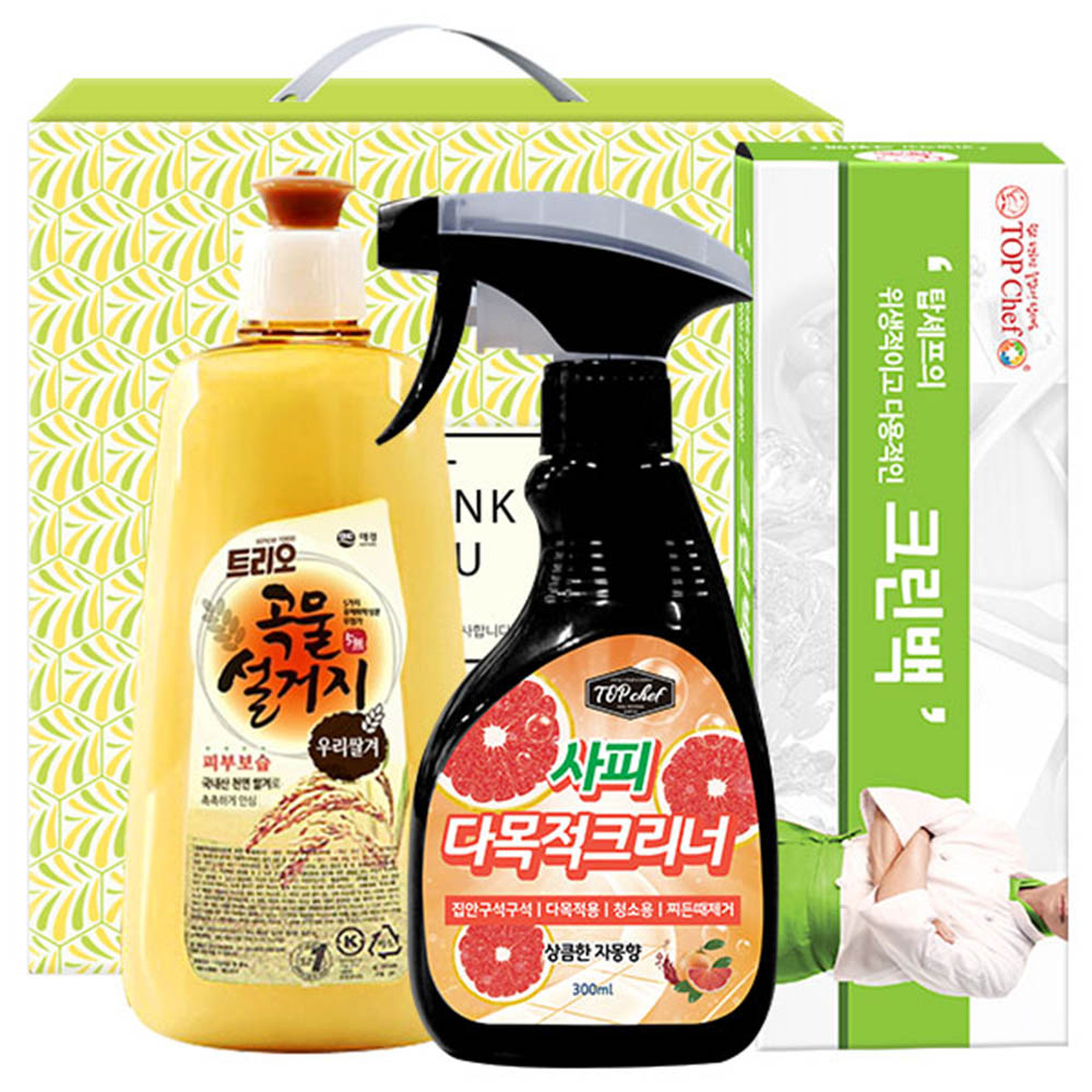 애경 곡물설거지500용기 사피다목적크리너 크린백(3종)