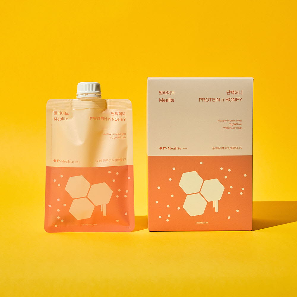 밀라이트 단백허니 50g*7팩 1+1 패키지
