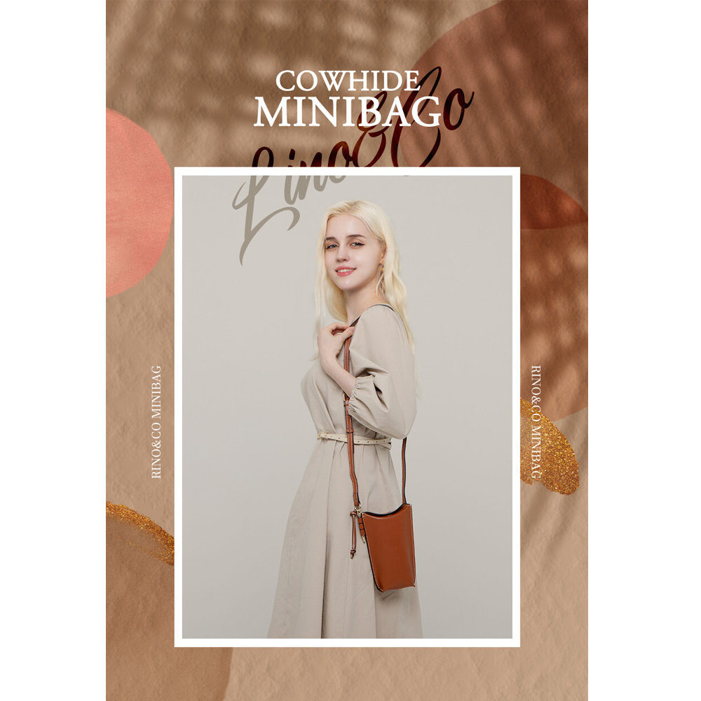 리노앤코 소가죽 드럼미니 크로스백