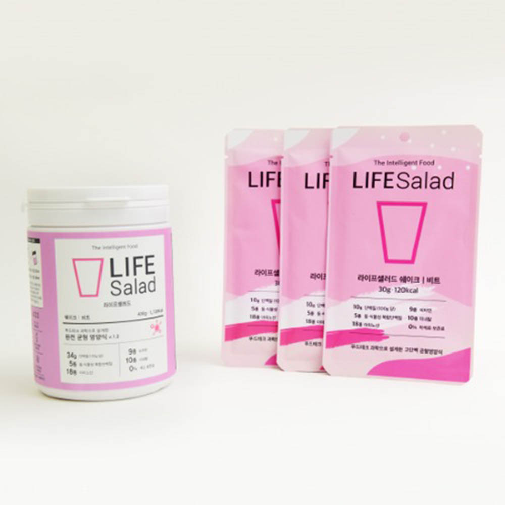 [라이프샐러드] 쉐이크비트 파우치 듀오 세트15(쉐이크비트 400g+쉐이크 비트30g 15포 총850g)