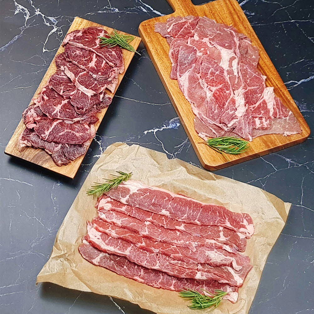 미국산 초이스급 냉동소고기 200g 4종 (등심,살치살,토시살,차돌박이)