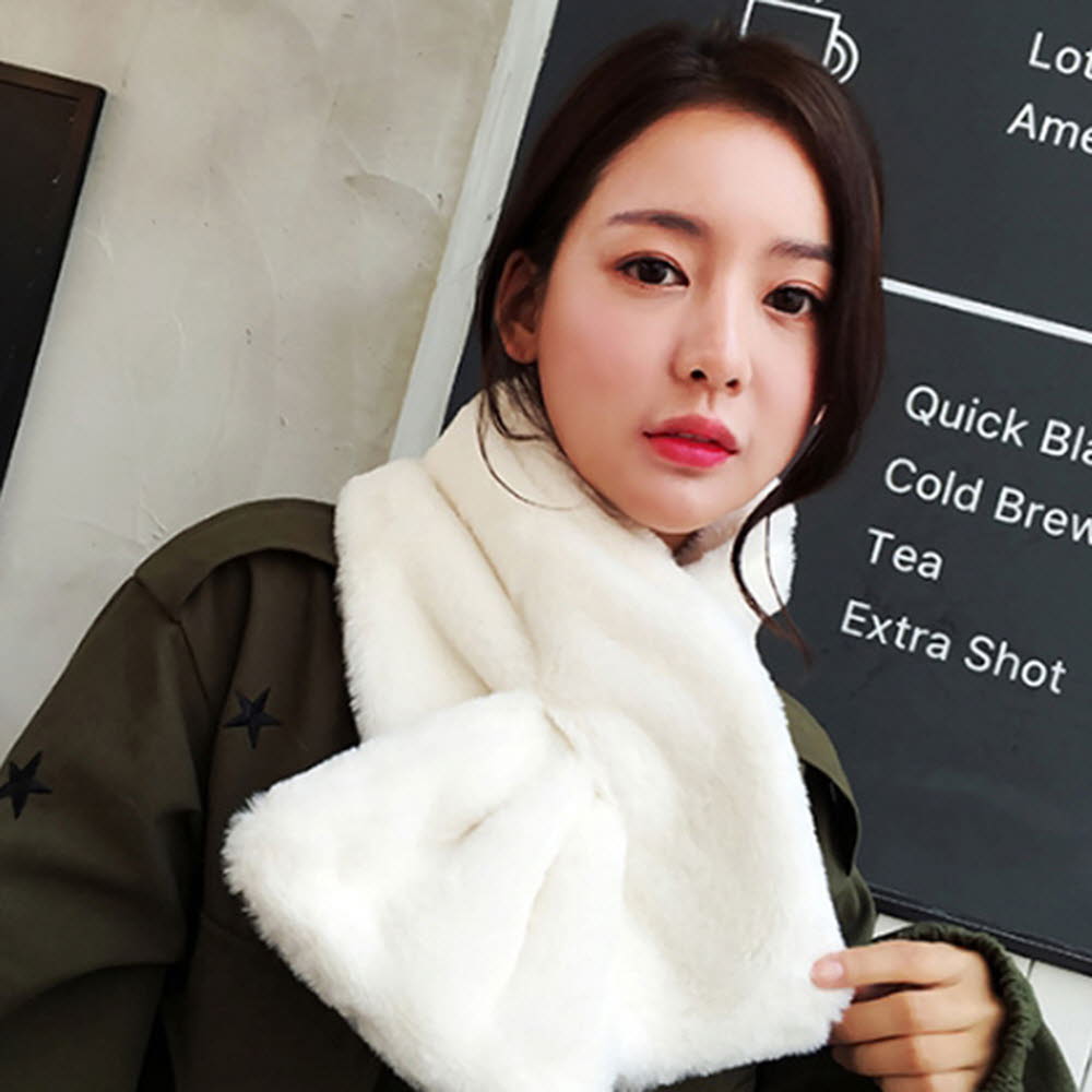 페이크 퍼 머플러 1+1