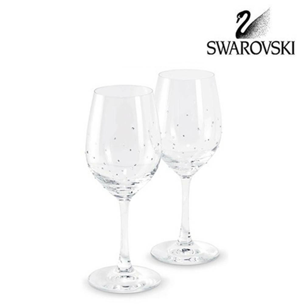 스와로브스키 화이트 컬렉션 와인유리잔2개세트 5468811-1