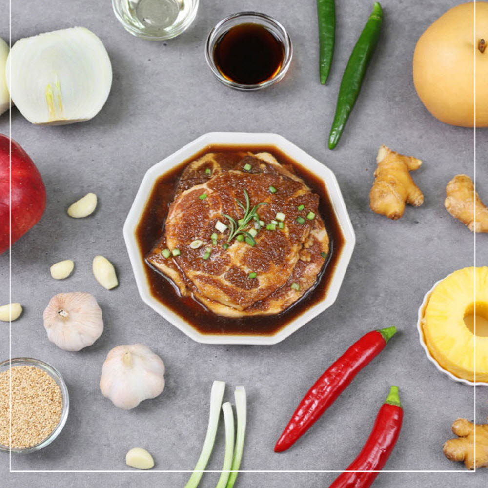 이지팬갈비 팬양념구이 국제갈비 1kg+1kg