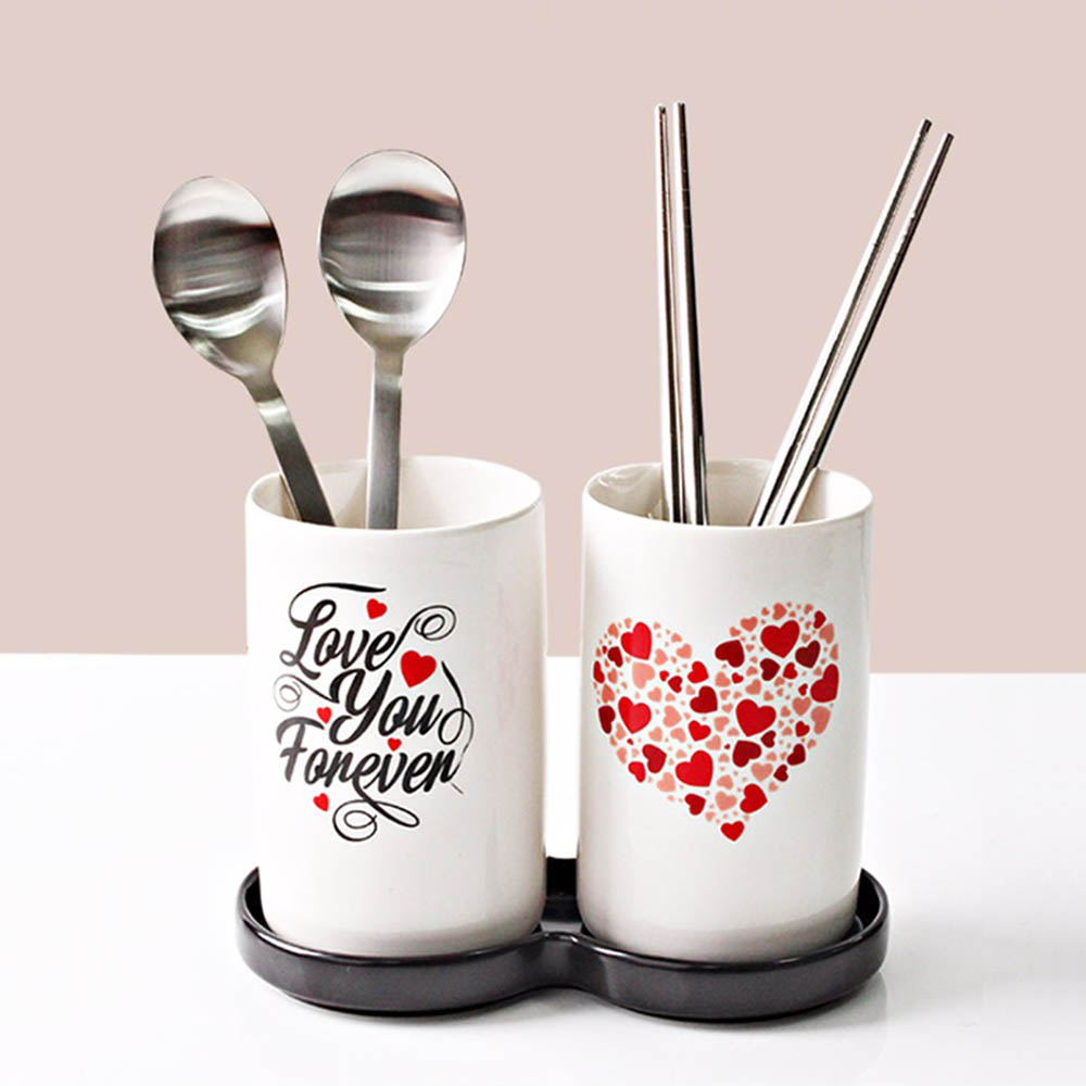 더클래스 도자기 2구 수저통