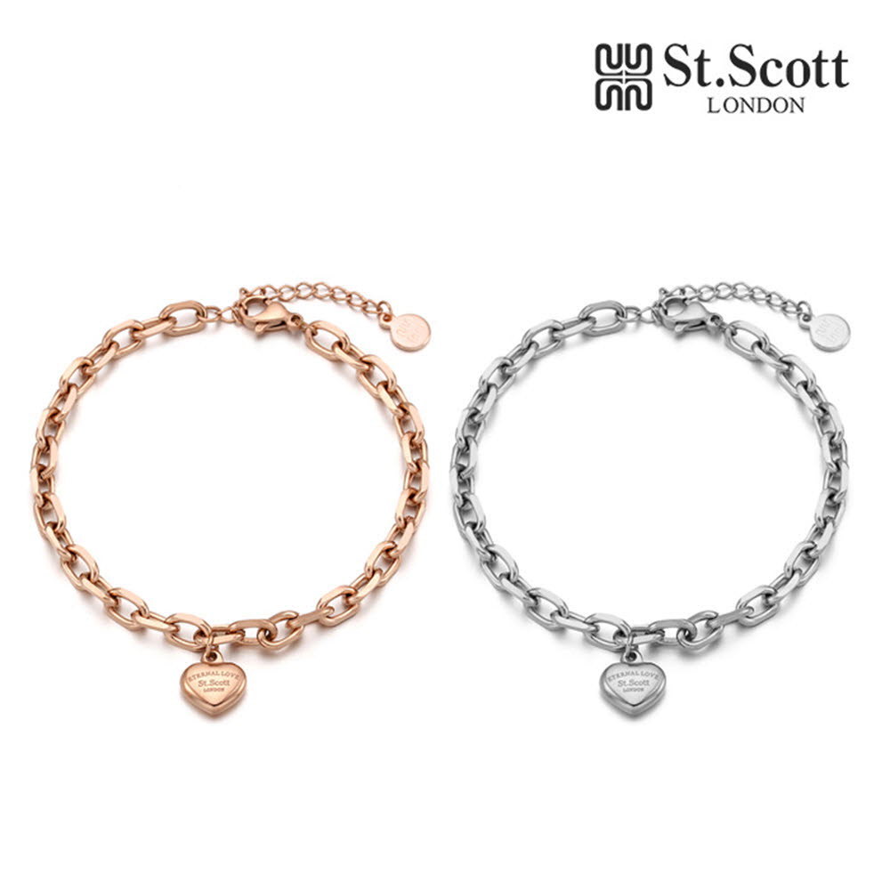 세인트스코트 STJ-BB1200 하트메이드 로고 팔찌