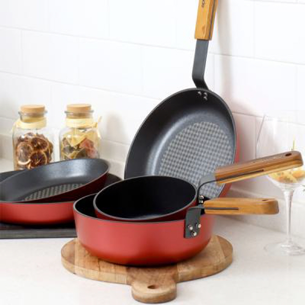 맘메이드 티크목 우드 IH 원형 후라이팬 5종세트