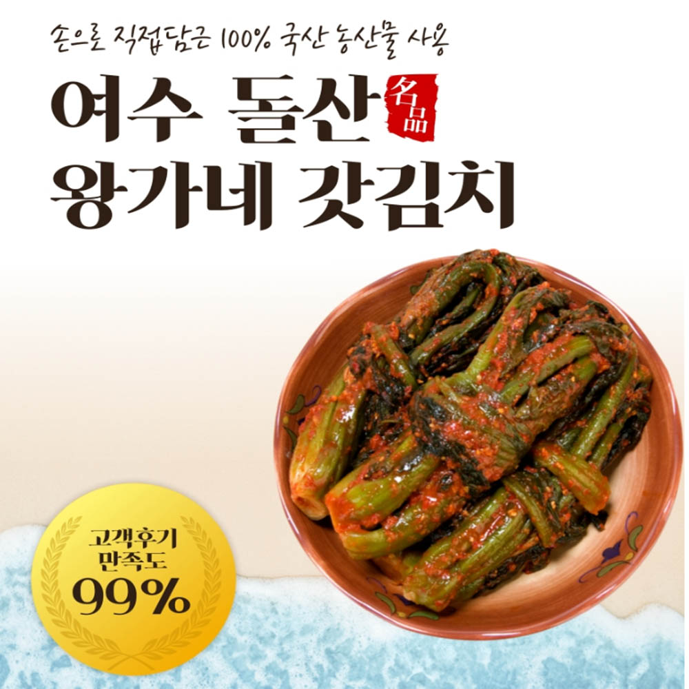 왕가네 여수 돌산 돌산 갓 김치 1kg