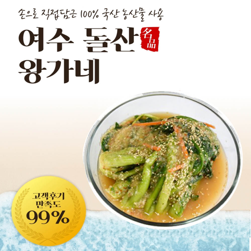 왕가네 여수 돌산 갓물 김치 1kg