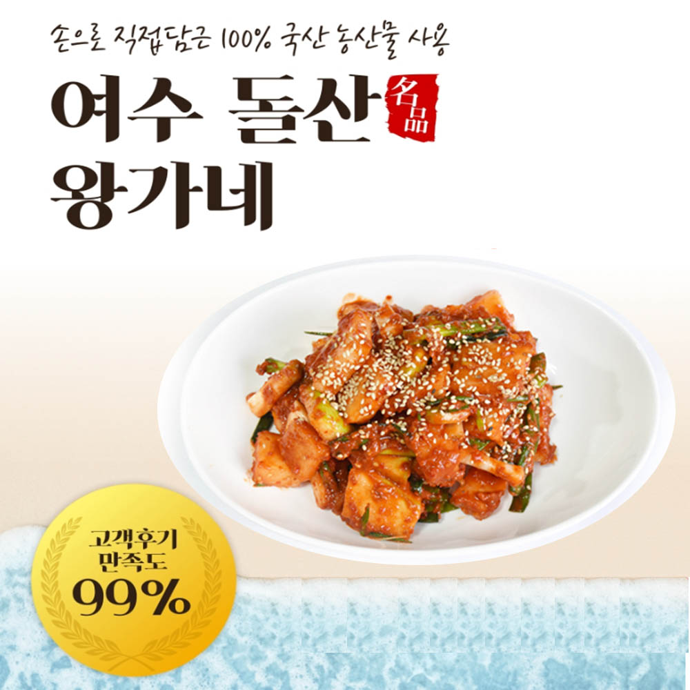왕가네 여수 돌산 깍두기 1kg