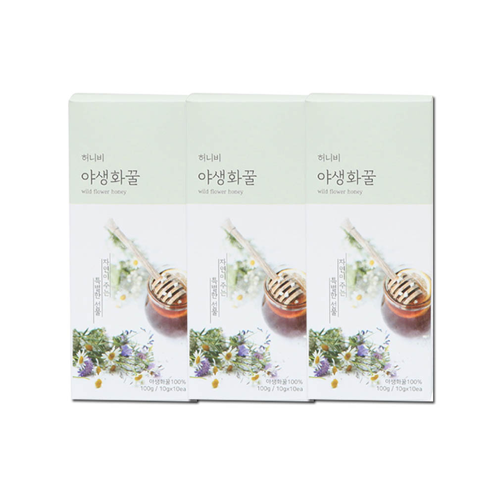 허니비 야생화 꿀스틱 (100g x 10ea)*3박스
