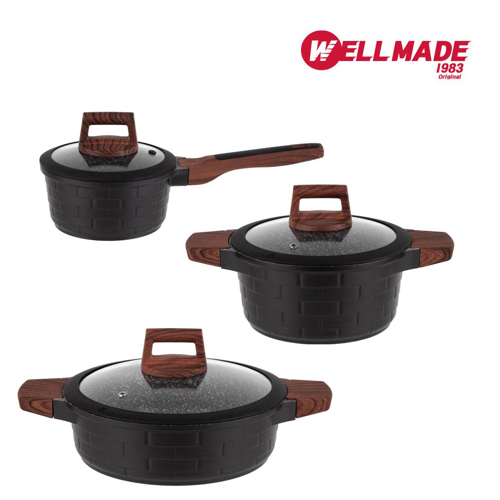 웰메이드 1983 블럭스톤IH 편수18cm+양수22cm+전골26cm 3종