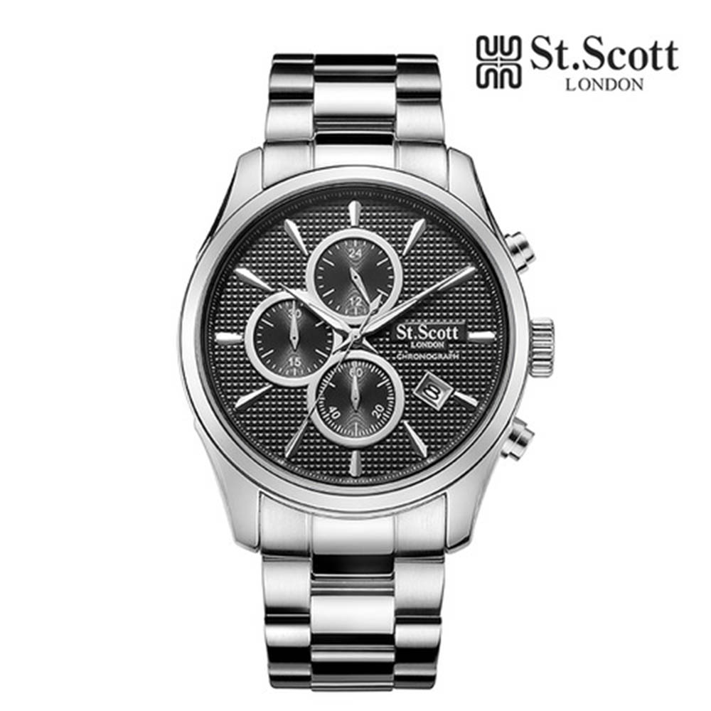 세인트스코트 크로노그래프 남성 메탈시계_ST3054SBS