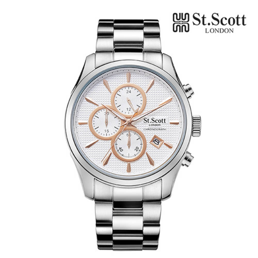 세인트스코트 크로노그래프 남성 메탈시계_ST3054SSS