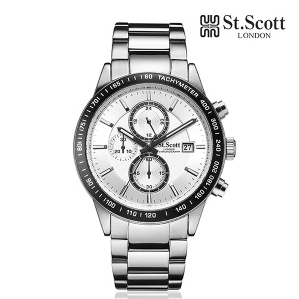 세인트스코트 크로노그래프 남성 메탈시계_ST3055SSS